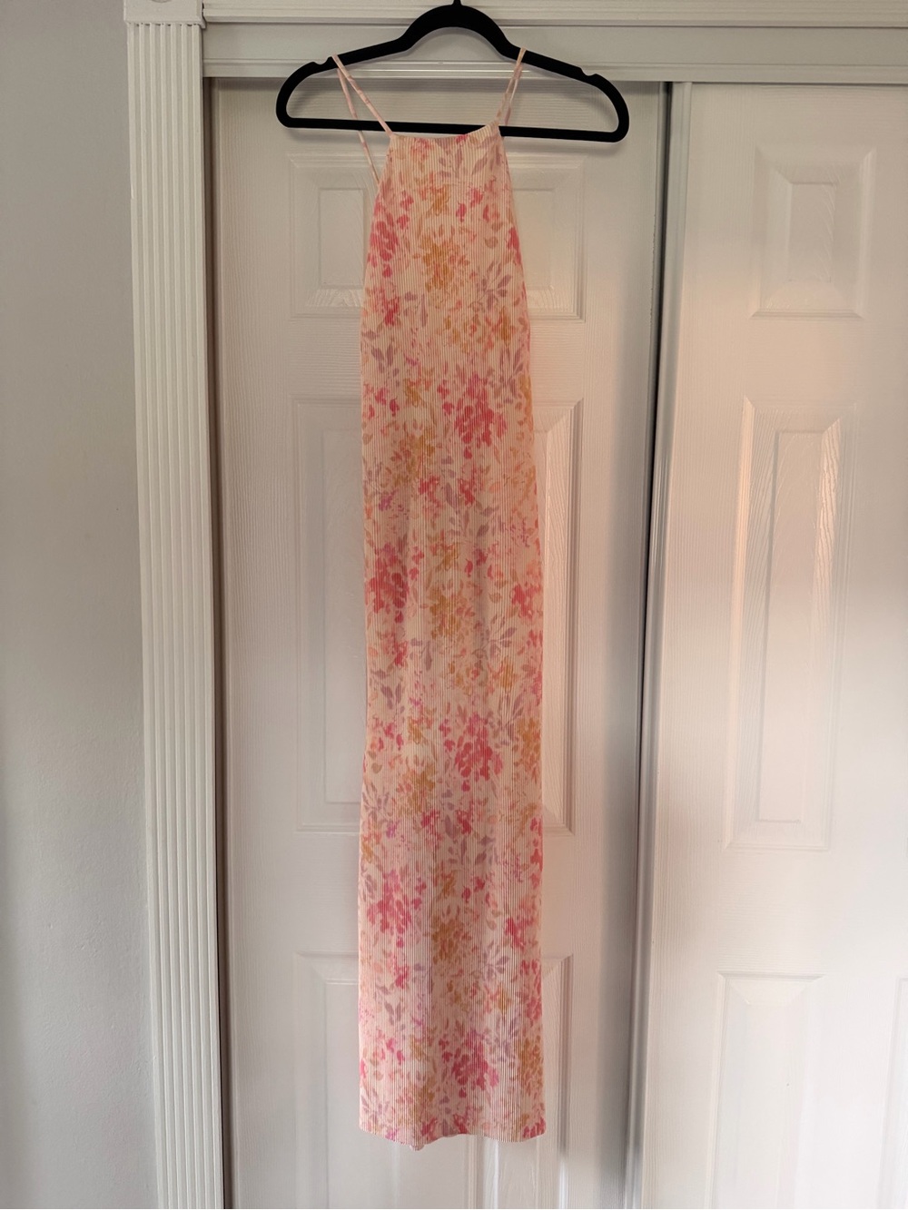 Dynamite Floral Maxi Dress in Pink and Yellow